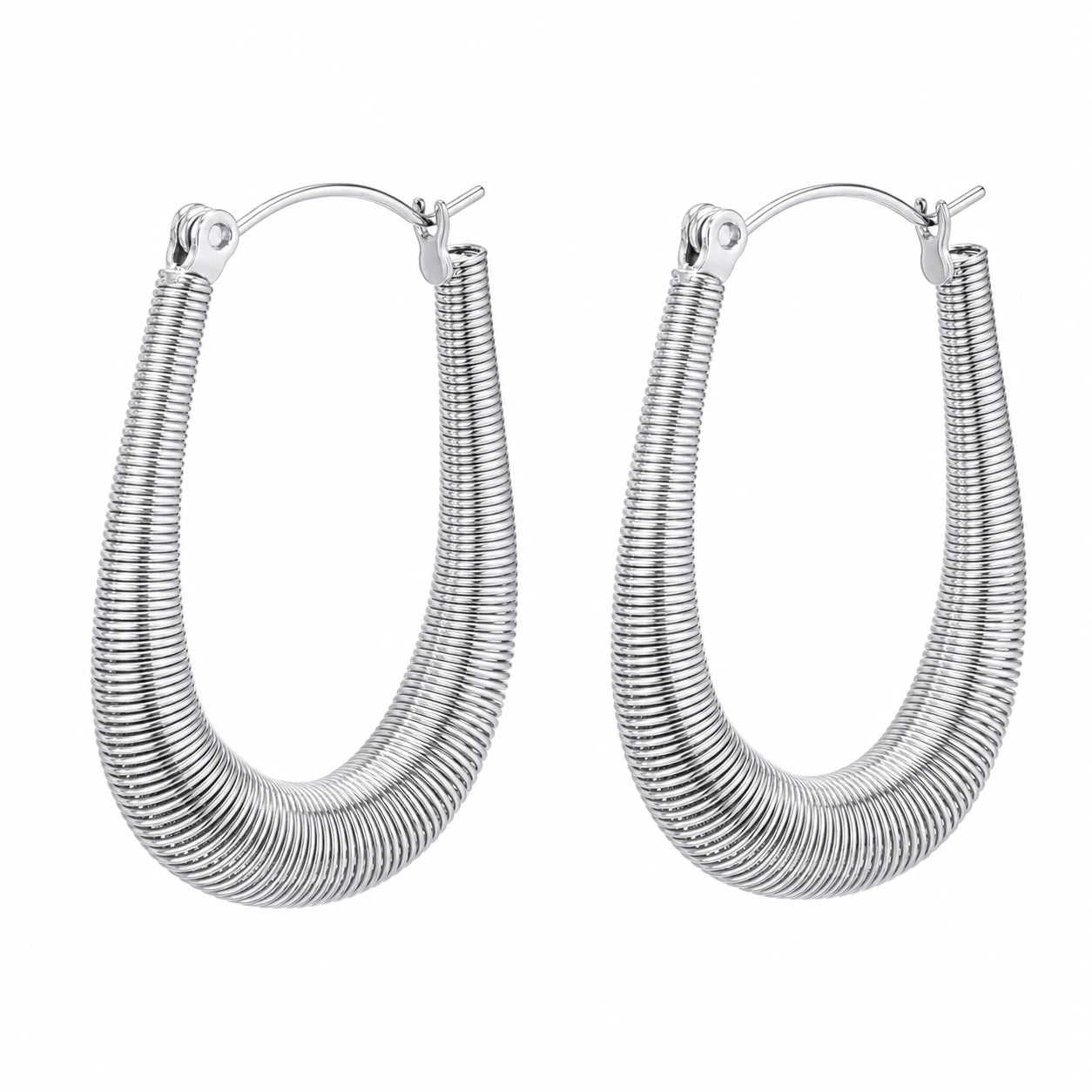 Product foto van de Coco hoops in zilver