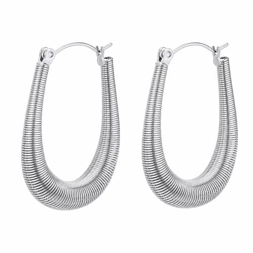 Product foto van de Coco hoops in zilver